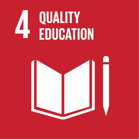 Icona Quality education con libro e penna