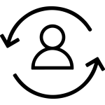 Icona formata da 2 frecce e un omino
