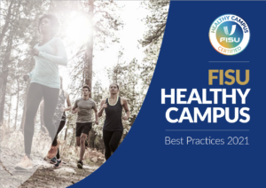 Copertina del rapporto Healthy Campus Best practice 2021 di FISU