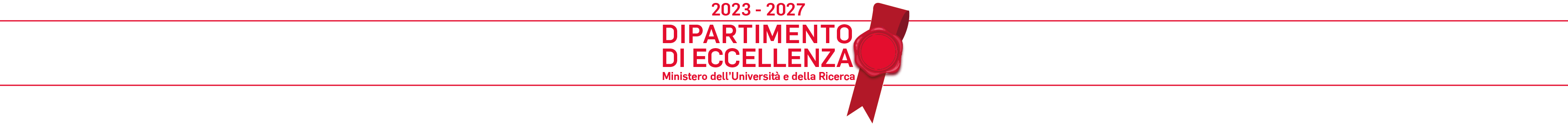 Fascia con logo Dipartimenti di Eccellenza 2023-2027